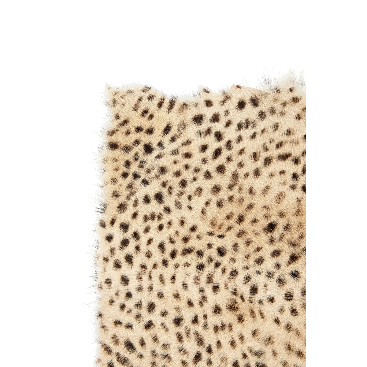 2' x 3' Leopard Print Goat Fur Rug - 2' x 3'