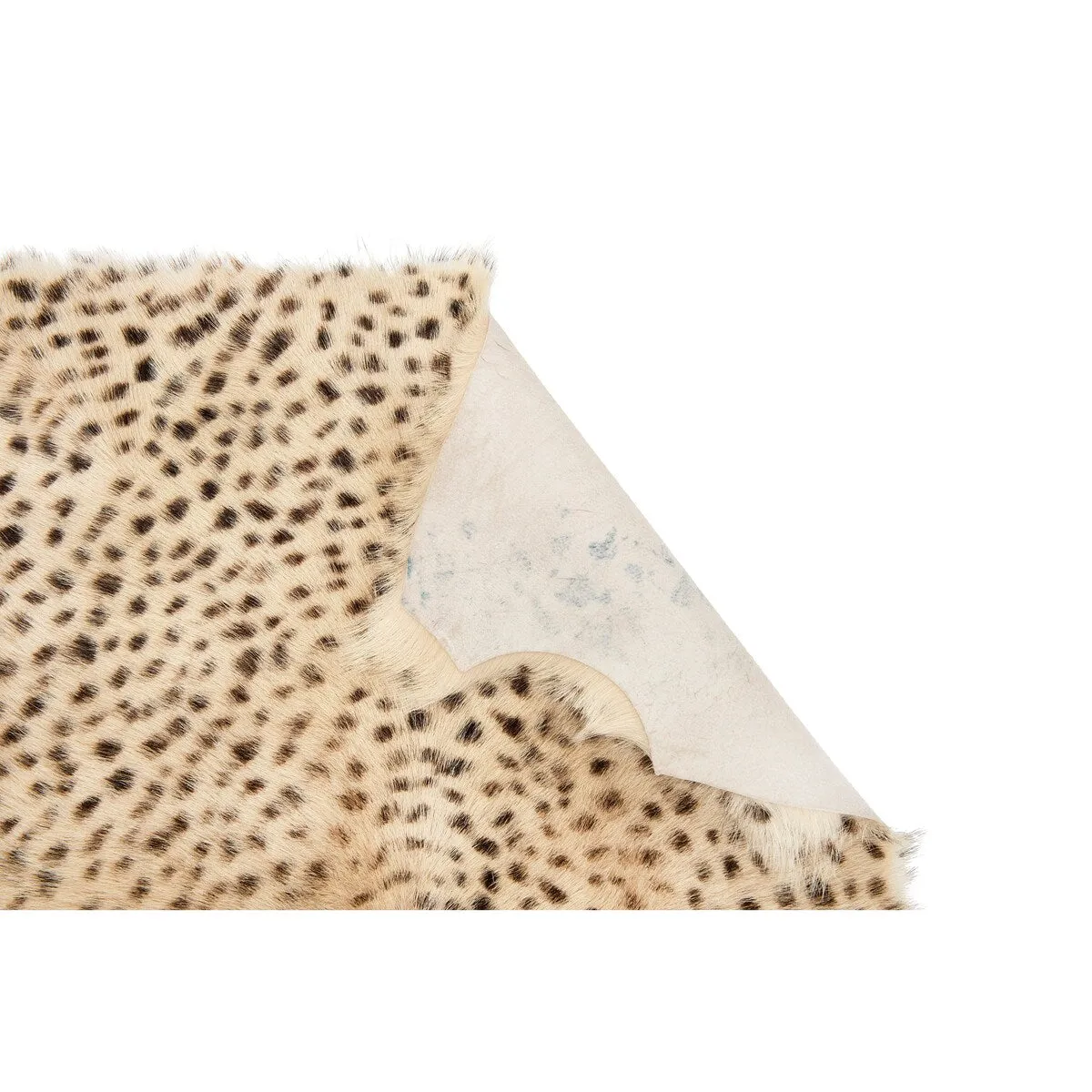 2' x 3' Leopard Print Goat Fur Rug - 2' x 3'