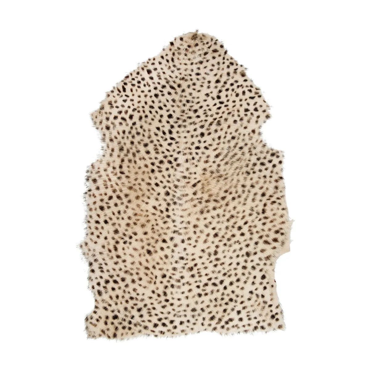 2' x 3' Leopard Print Goat Fur Rug - 2' x 3'