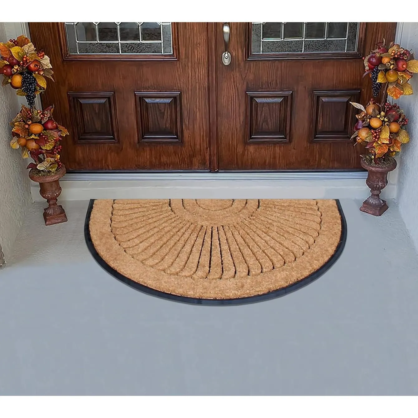 A1HC Albertina Sunburst Natural Coir & Rubber Large Door Mat