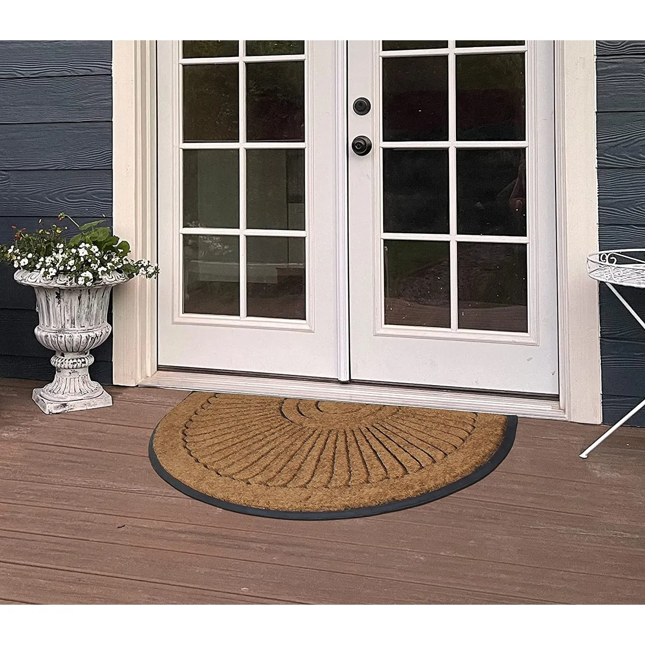 A1HC Albertina Sunburst Natural Coir & Rubber Large Door Mat