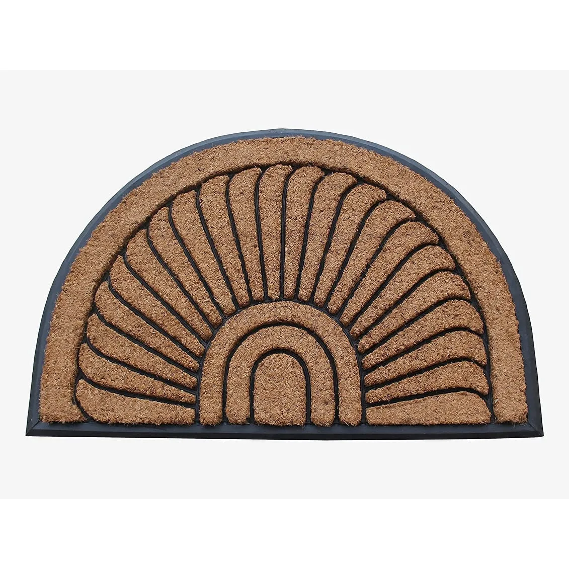 A1HC Albertina Sunburst Natural Coir & Rubber Large Door Mat