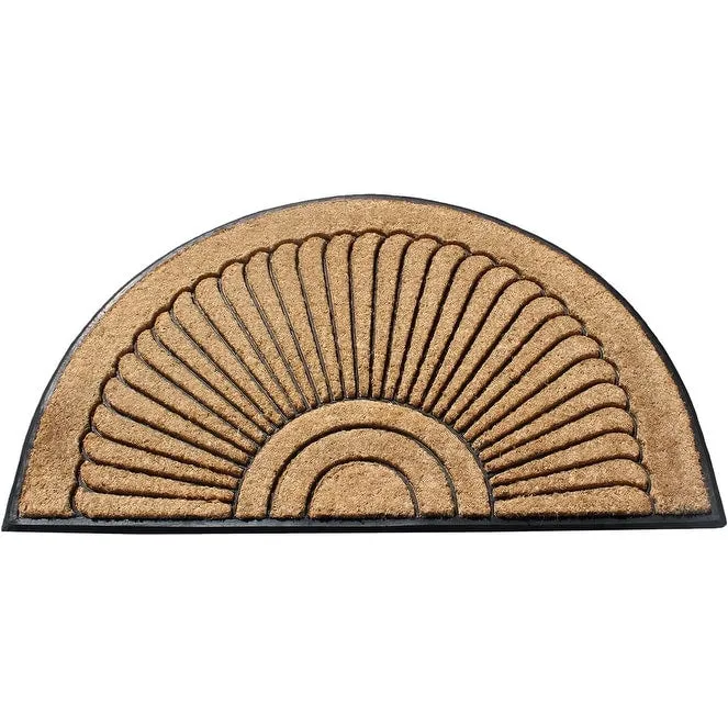 A1HC Albertina Sunburst Natural Coir & Rubber Large Door Mat