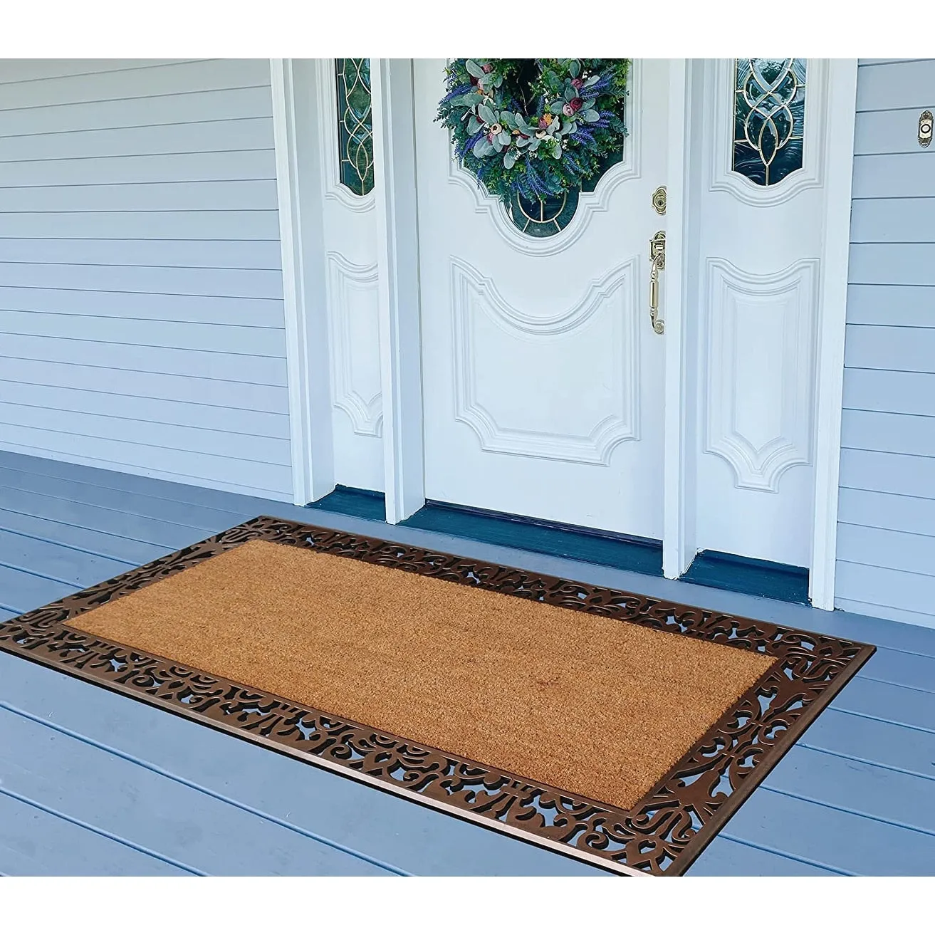 A1HC Entrance Door Mats. 30X60. Durable Large Outdoor Rug. Non-Slip. Rubber Backed Low-Profile. Indoor Outdoor for Front Door
