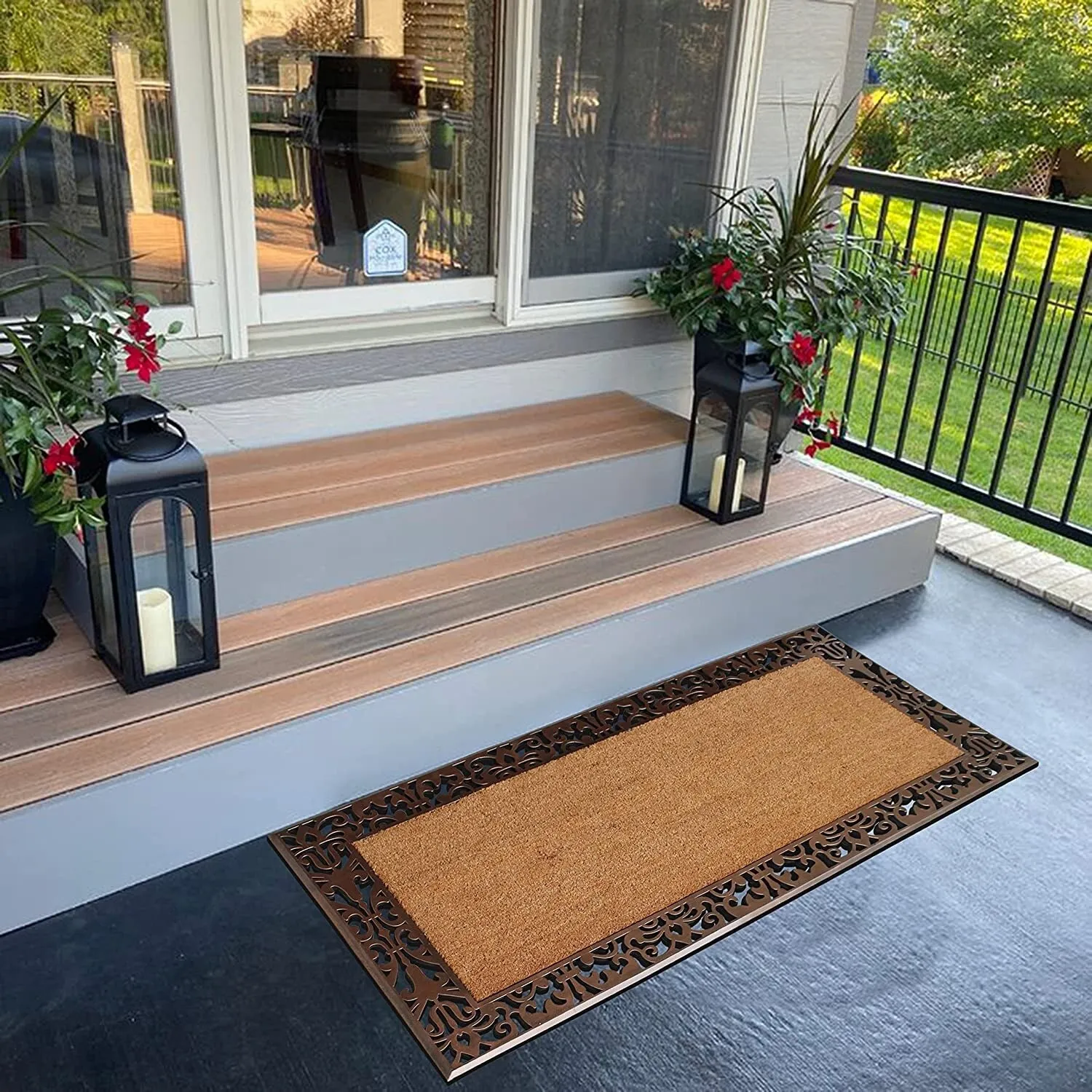 A1HC Entrance Door Mats. 30X60. Durable Large Outdoor Rug. Non-Slip. Rubber Backed Low-Profile. Indoor Outdoor for Front Door