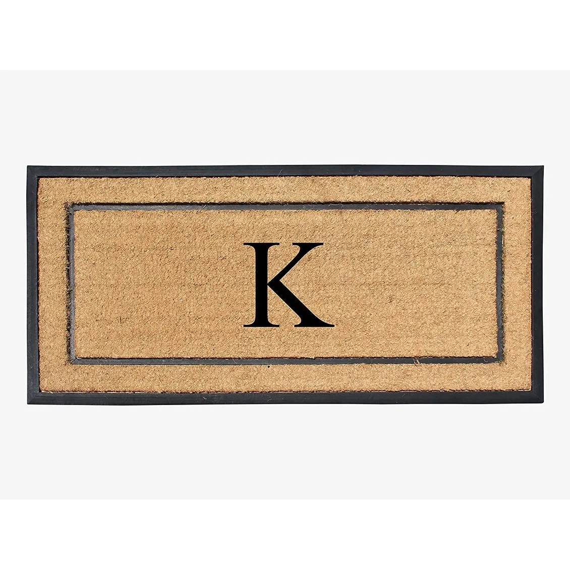 A1HC Natural Coir Monogrammed Door Mat for Front Door. Durable Large Outdoor Rug. Heavy Duty Welcome Doormat - 24 X 48