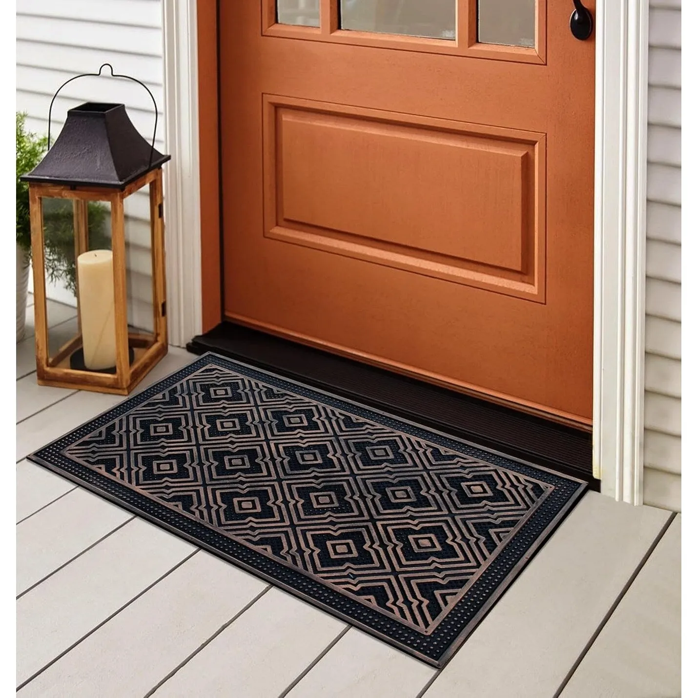 A1HC Rubber Pin Mat. Beautifully Copper Hand Finished Doormat. 18X30
