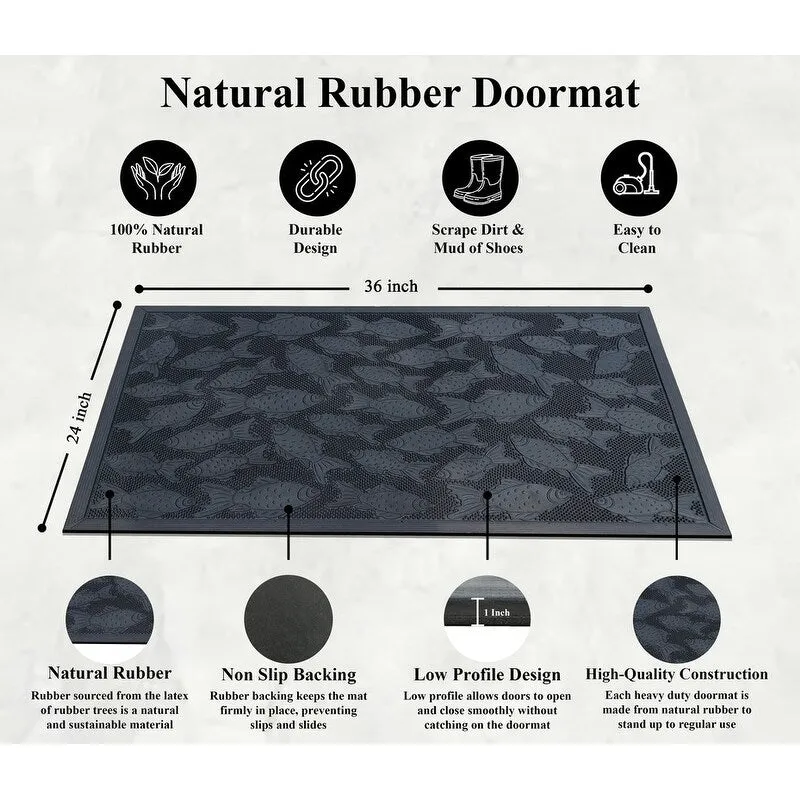 A1HC Rubber Pin Welcome Door Mats. Hand Finished. Non-Slip Backing Rubber. Heavy Duty Floormats
