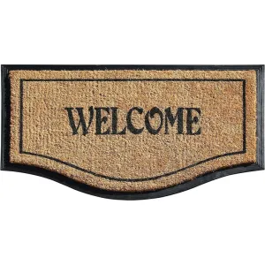 A1HC Welcome Rubber and Coir Large Heavy-Duty Outdoor Durable Doormat