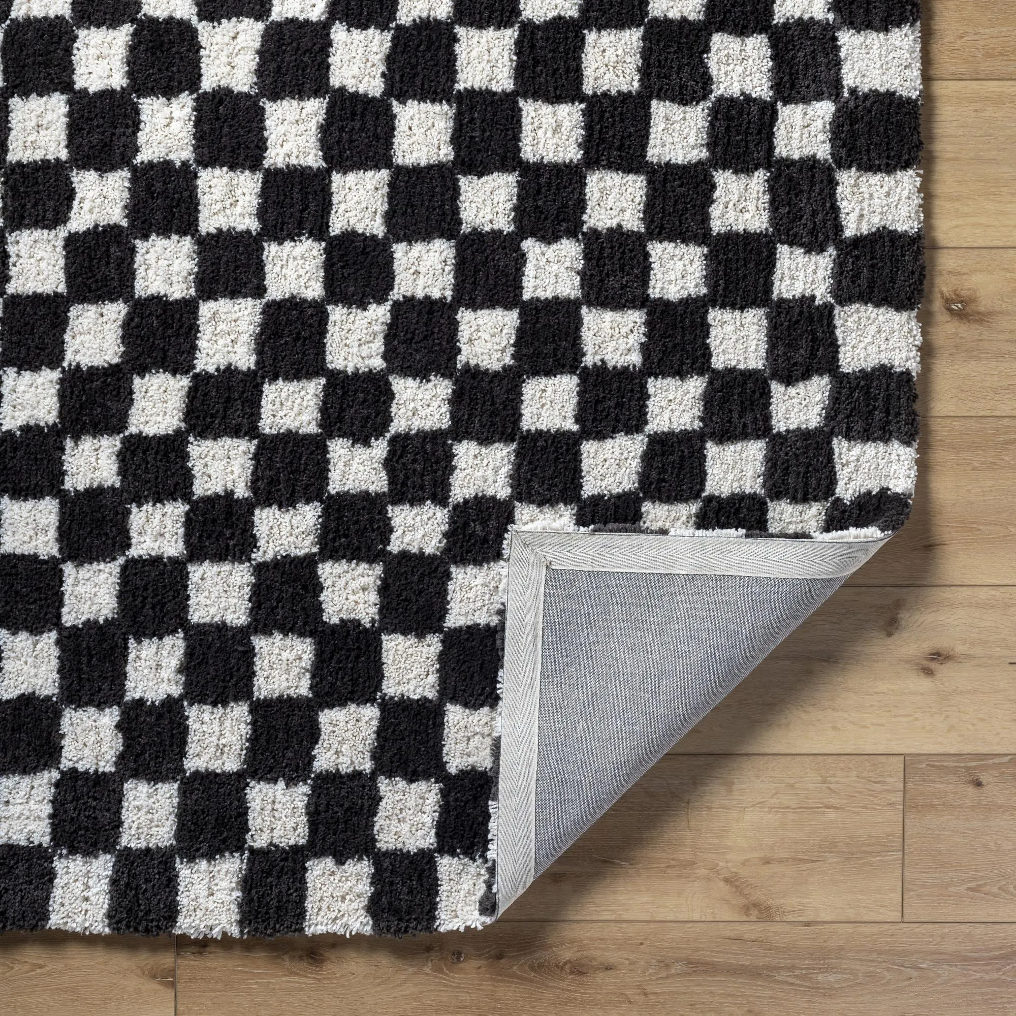 Abbey Transitional Checkered Area Rug