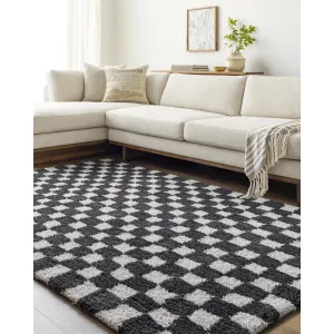 Abbey Transitional Checkered Area Rug