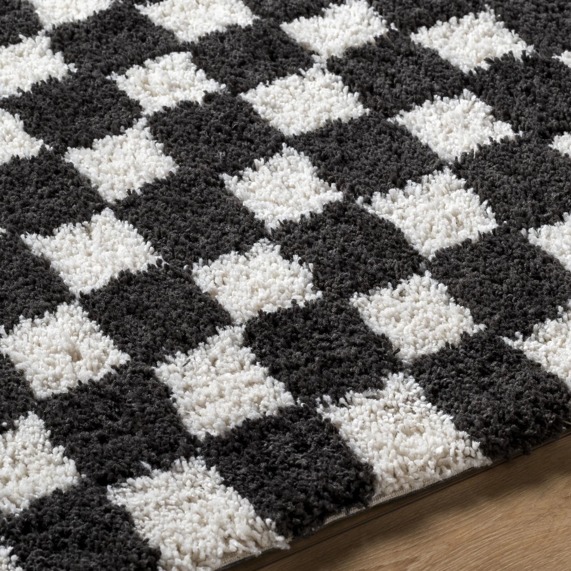 Abbey Transitional Checkered Area Rug