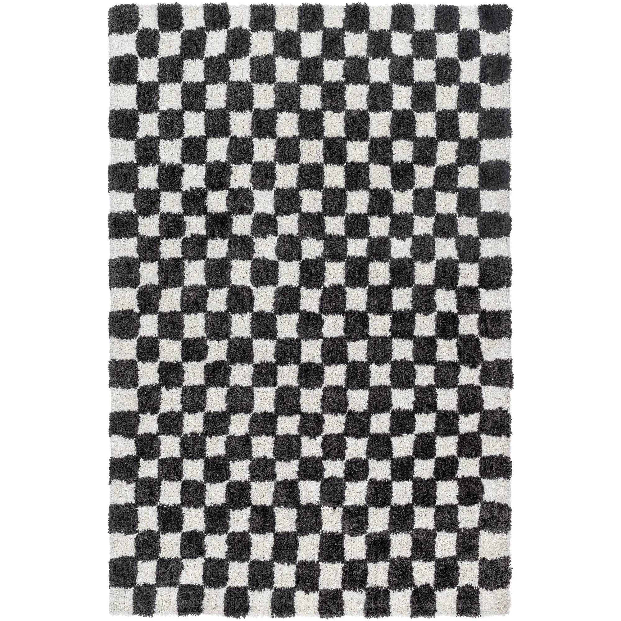 Abbey Transitional Checkered Area Rug