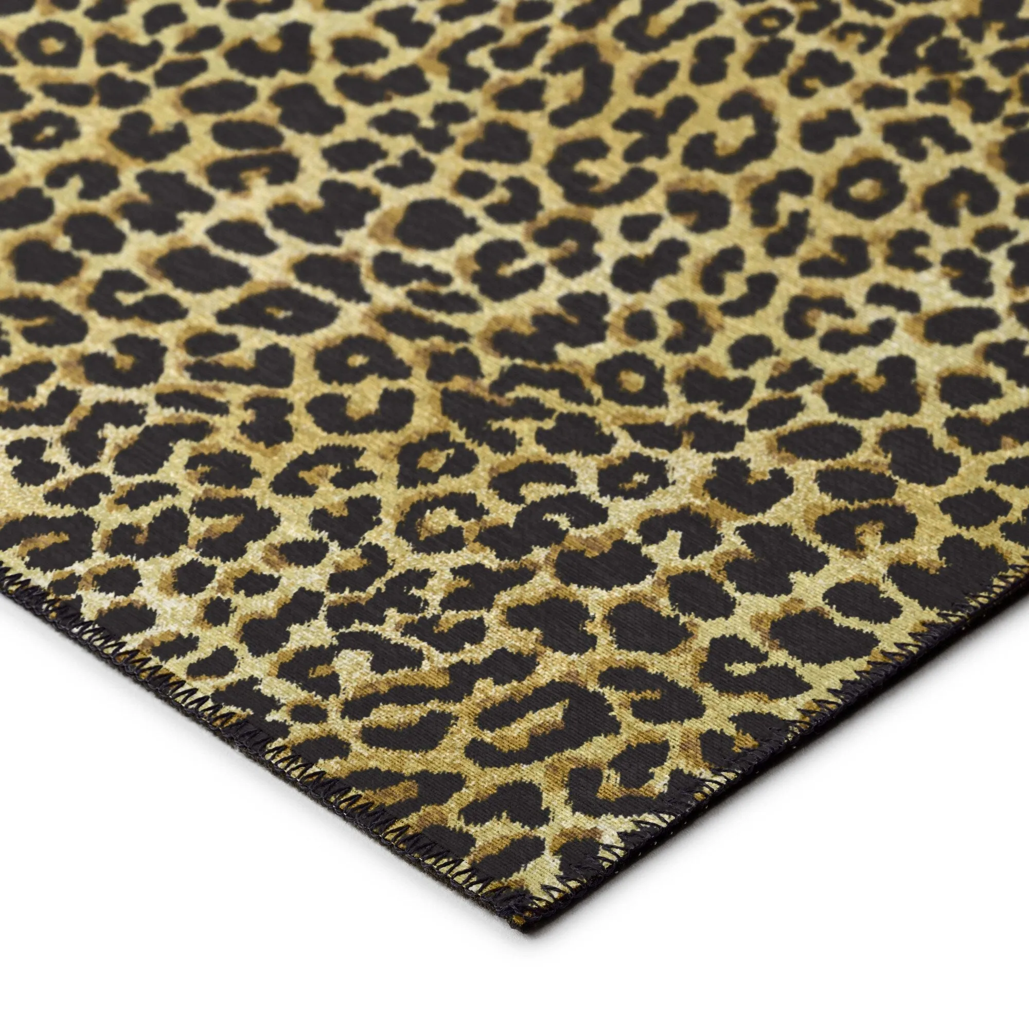 Addison Indoor/ Outdoor Safari Leopard Animal Print Washable Area Rug