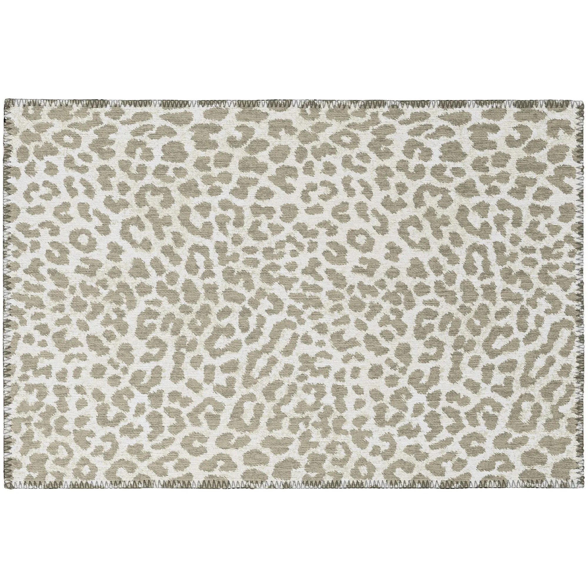 Addison Indoor/ Outdoor Safari Leopard Animal Print Washable Area Rug