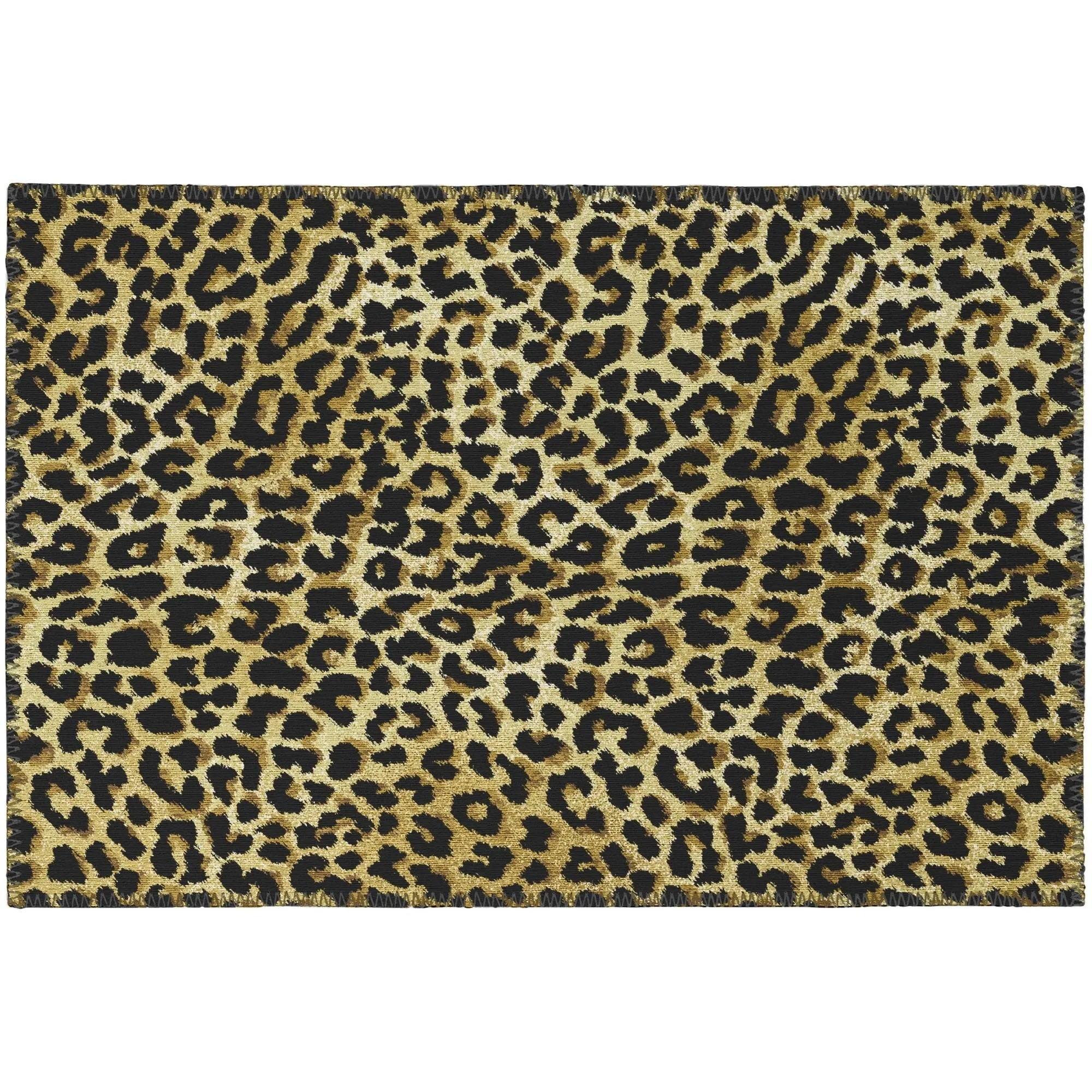 Addison Indoor/ Outdoor Safari Leopard Animal Print Washable Area Rug