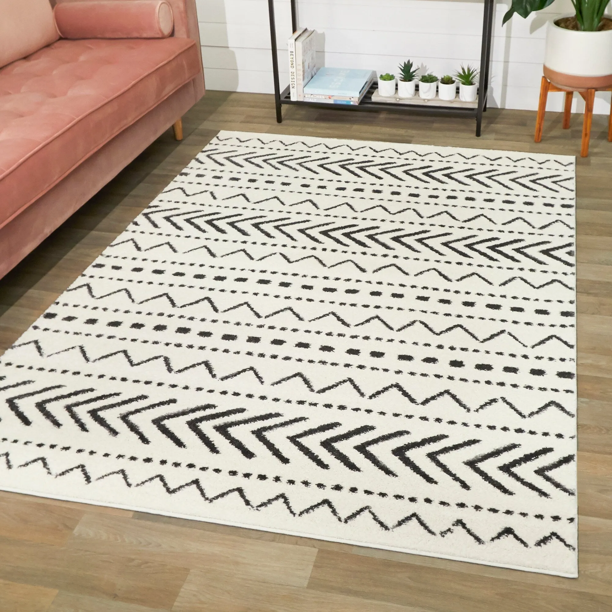 Adebayo Geometric Striped Area Rug