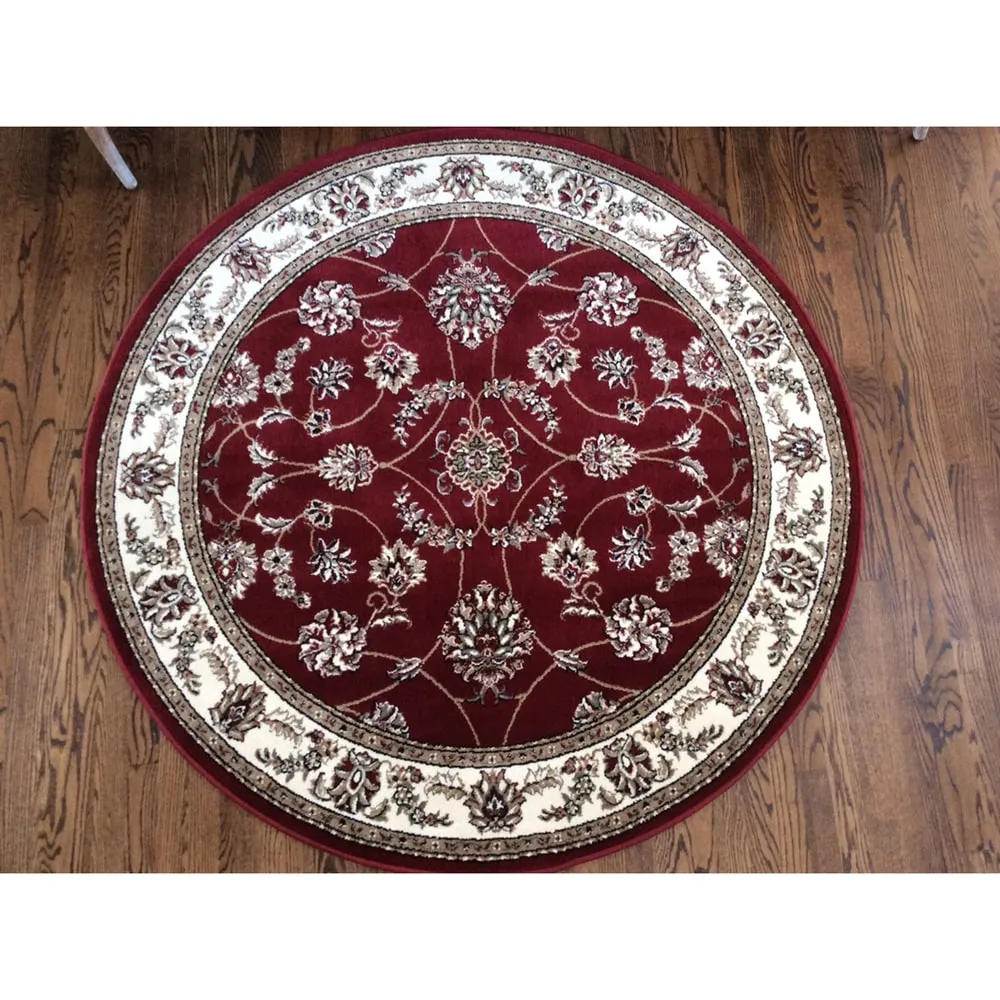 Admire Home Living Amalfi Traditional Scroll Pattern Area Rug
