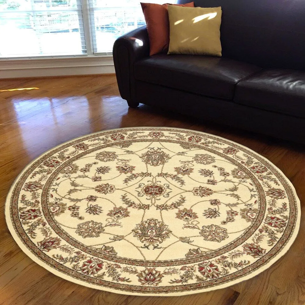 Admire Home Living Amalfi Traditional Scroll Pattern Area Rug