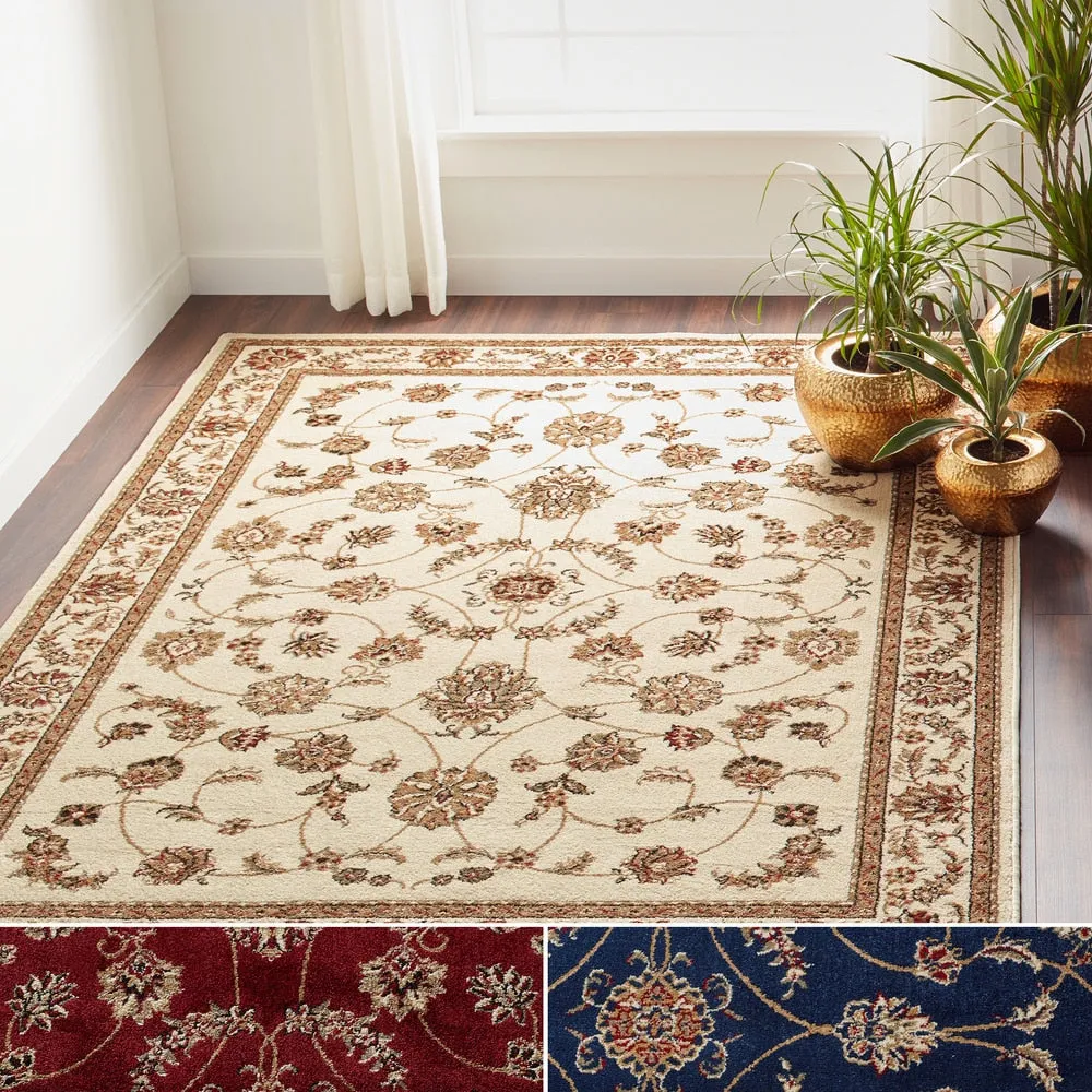 Admire Home Living Amalfi Traditional Scroll Pattern Area Rug
