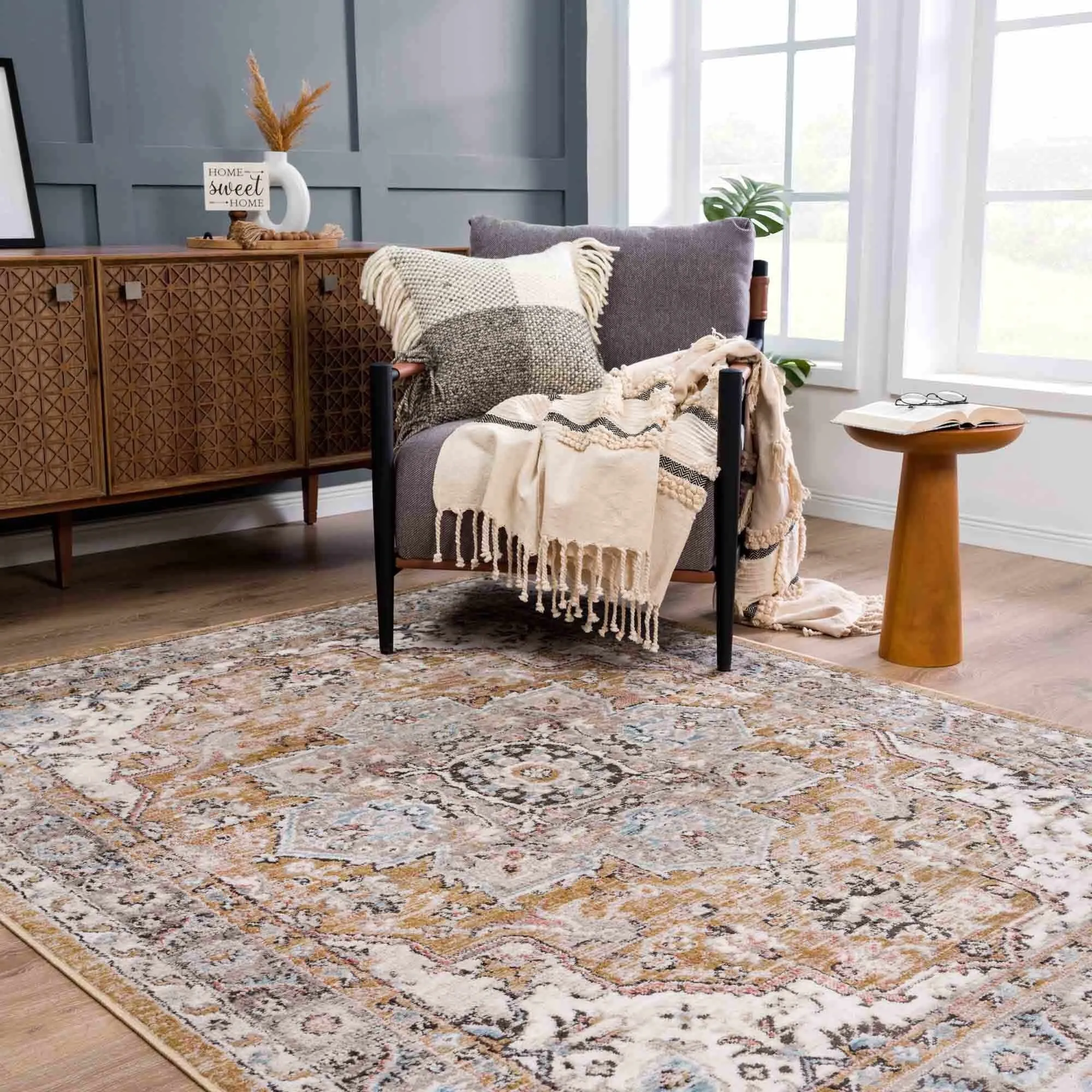 Albie Oriental Persian Medallion Area Rug