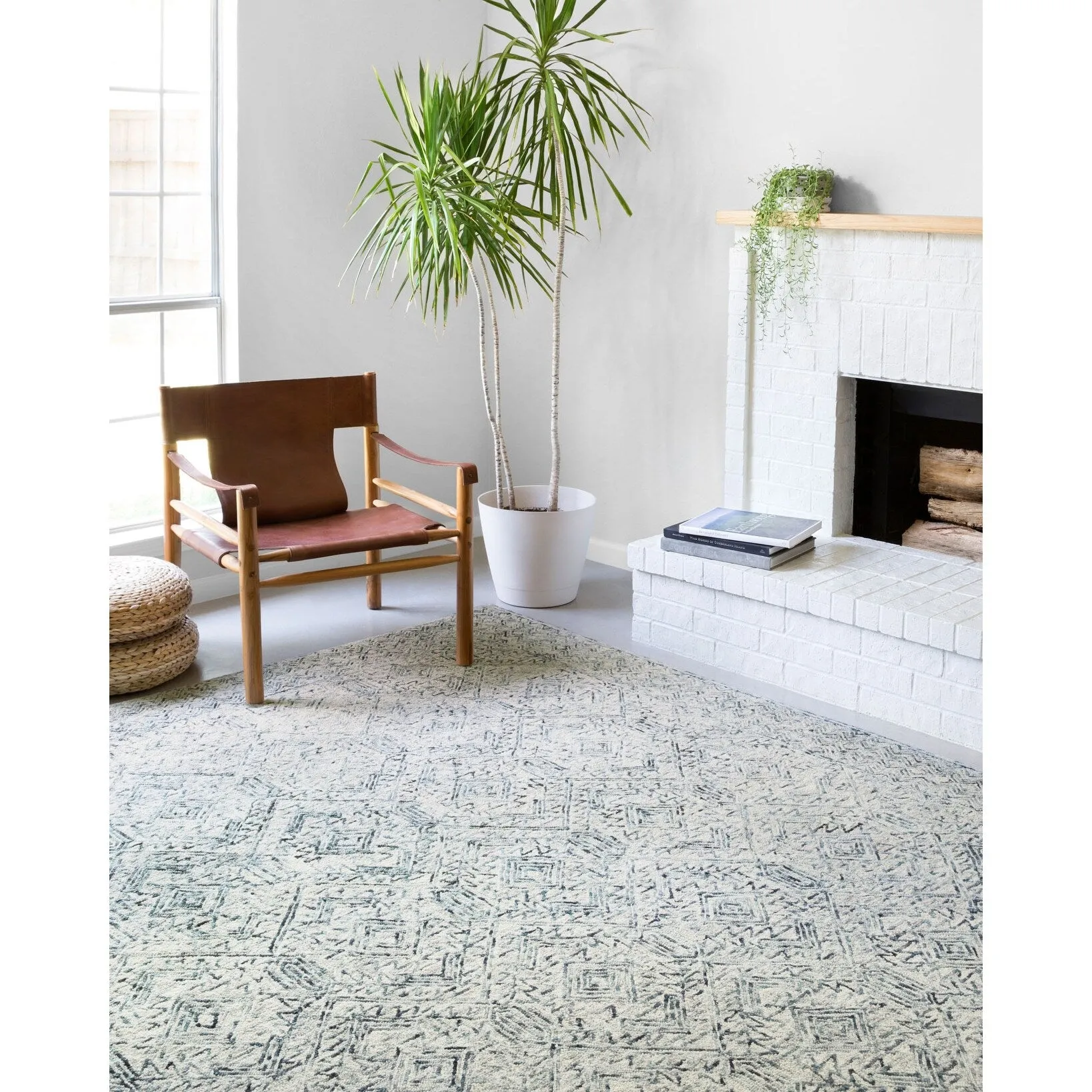 Alexander Home Aspen Bluestone Hand-tufted Wool Area Rug