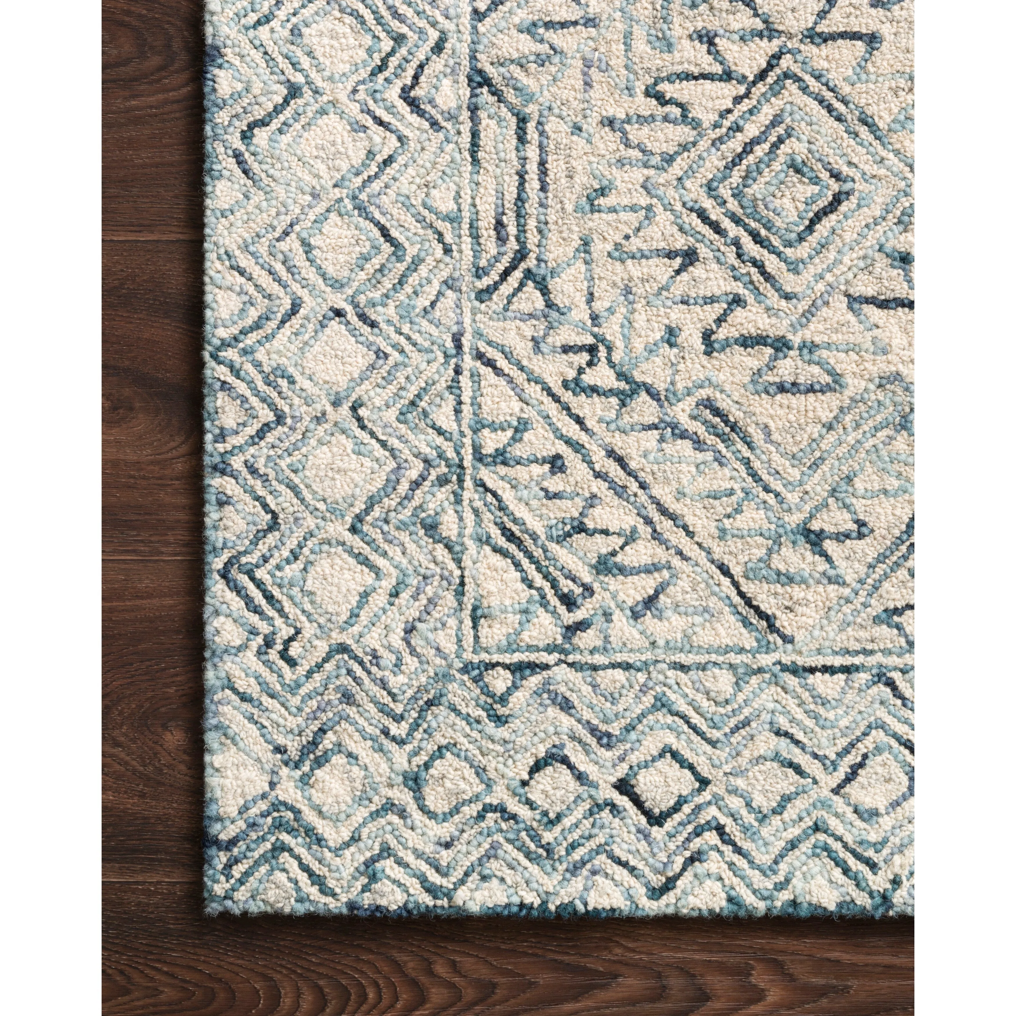 Alexander Home Aspen Bluestone Hand-tufted Wool Area Rug