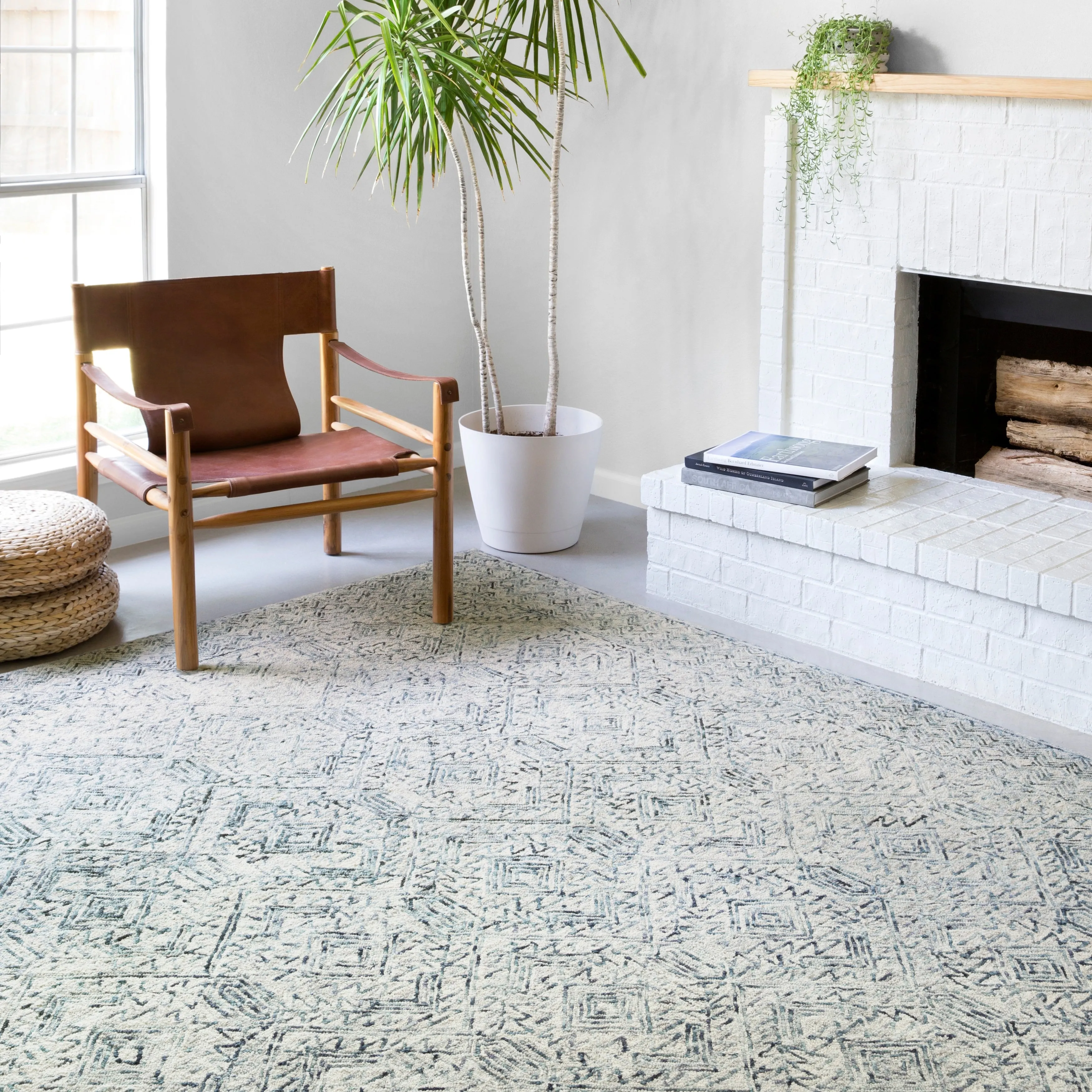 Alexander Home Aspen Bluestone Hand-tufted Wool Area Rug