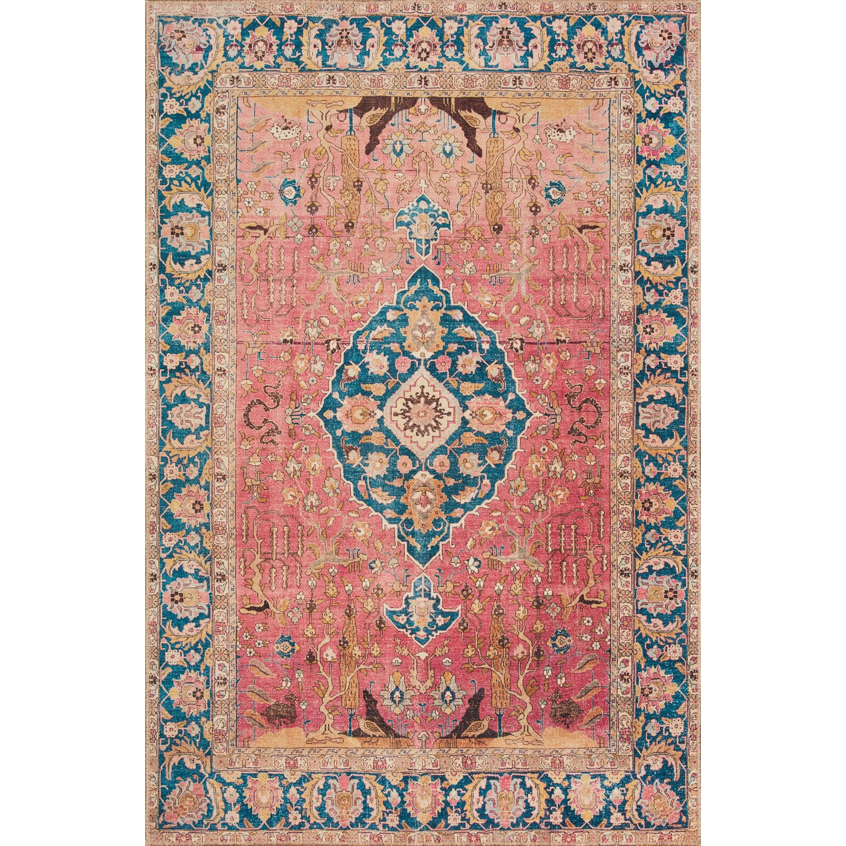 Alexander Home Dhanya Boho Medallion Vintage Area Rug