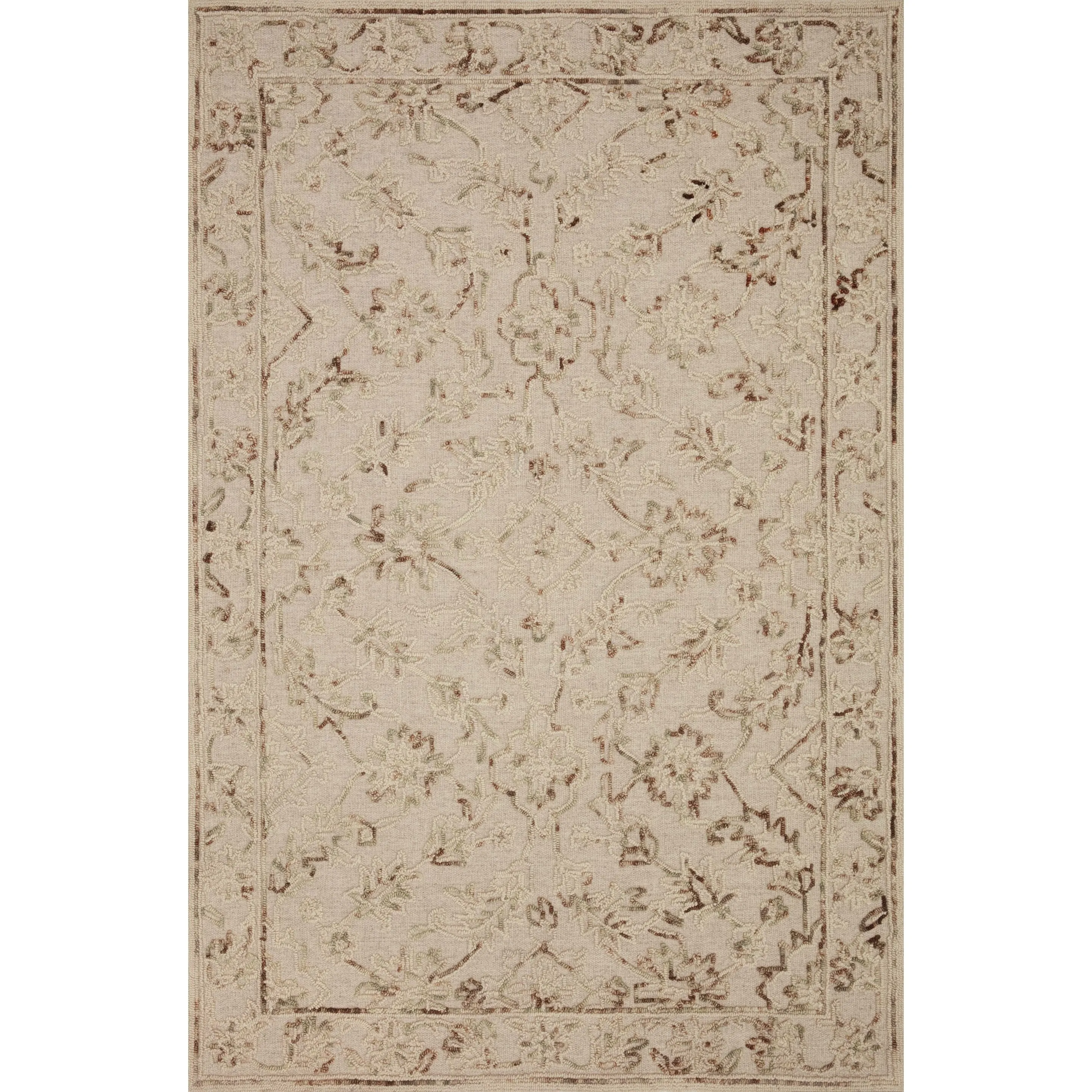 Alexander Home Diana Floral Wool Hooked Area Rug