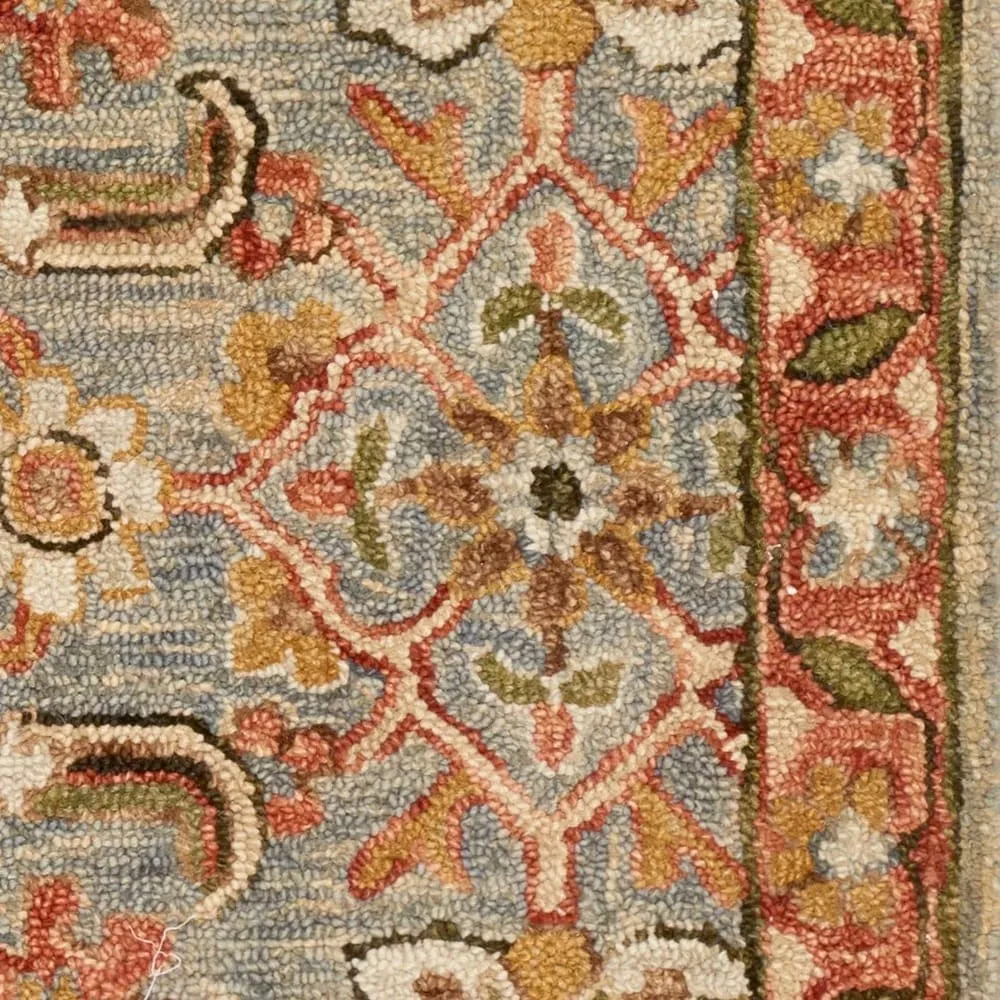 Alexander Home Madaline Traditional Floral Hand-Hooked 100% Wool Area Rug