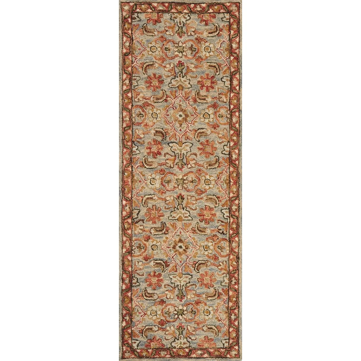 Alexander Home Madaline Traditional Floral Hand-Hooked 100% Wool Area Rug
