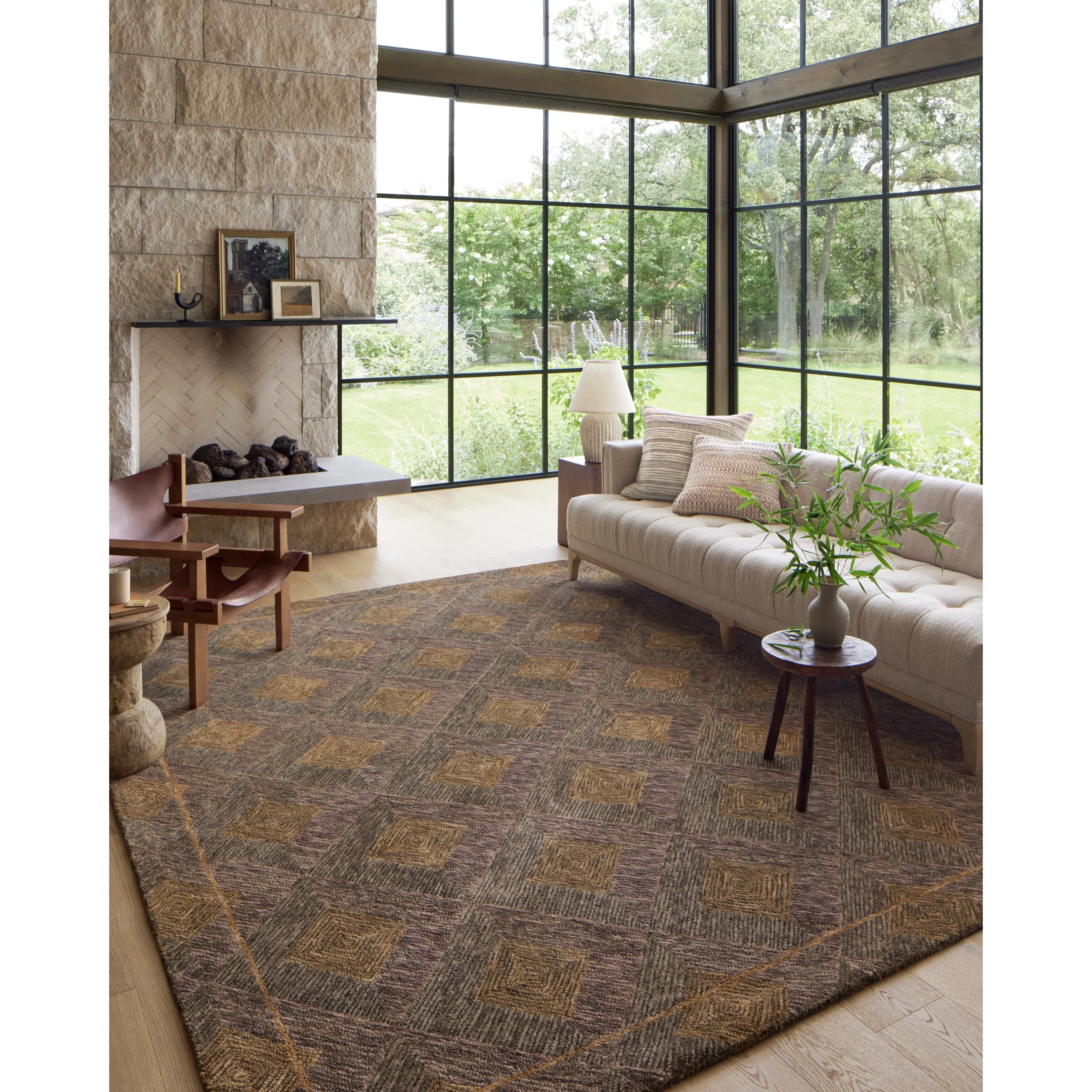 Alexander Home Palazzo Diamond 100% Wool Hand-Tufted Area Rug