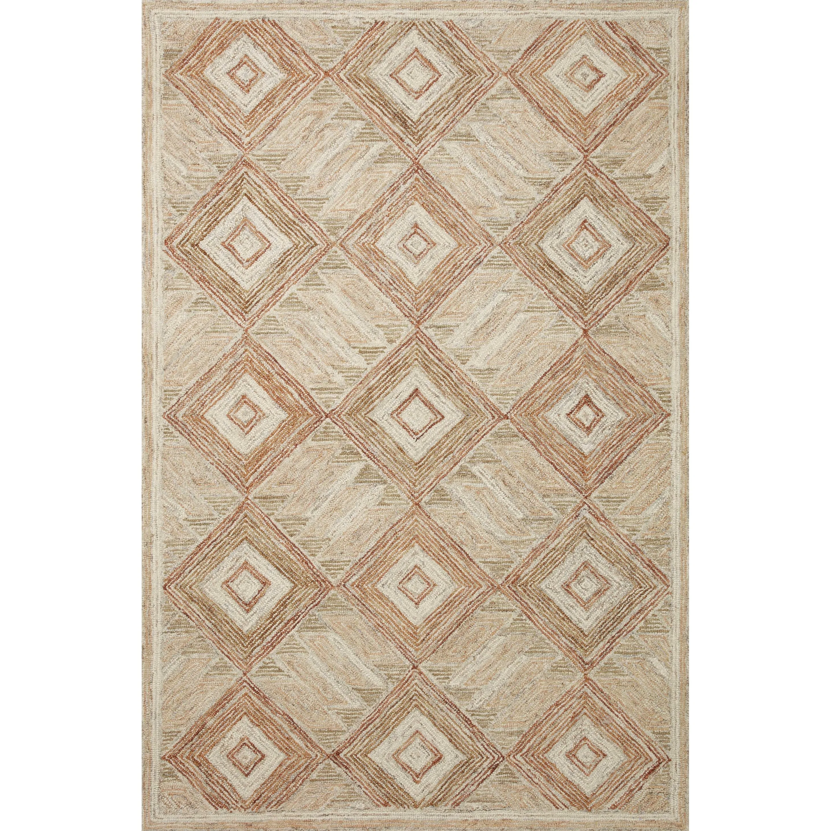 Alexander Home Palazzo Diamond 100% Wool Hand-Tufted Area Rug