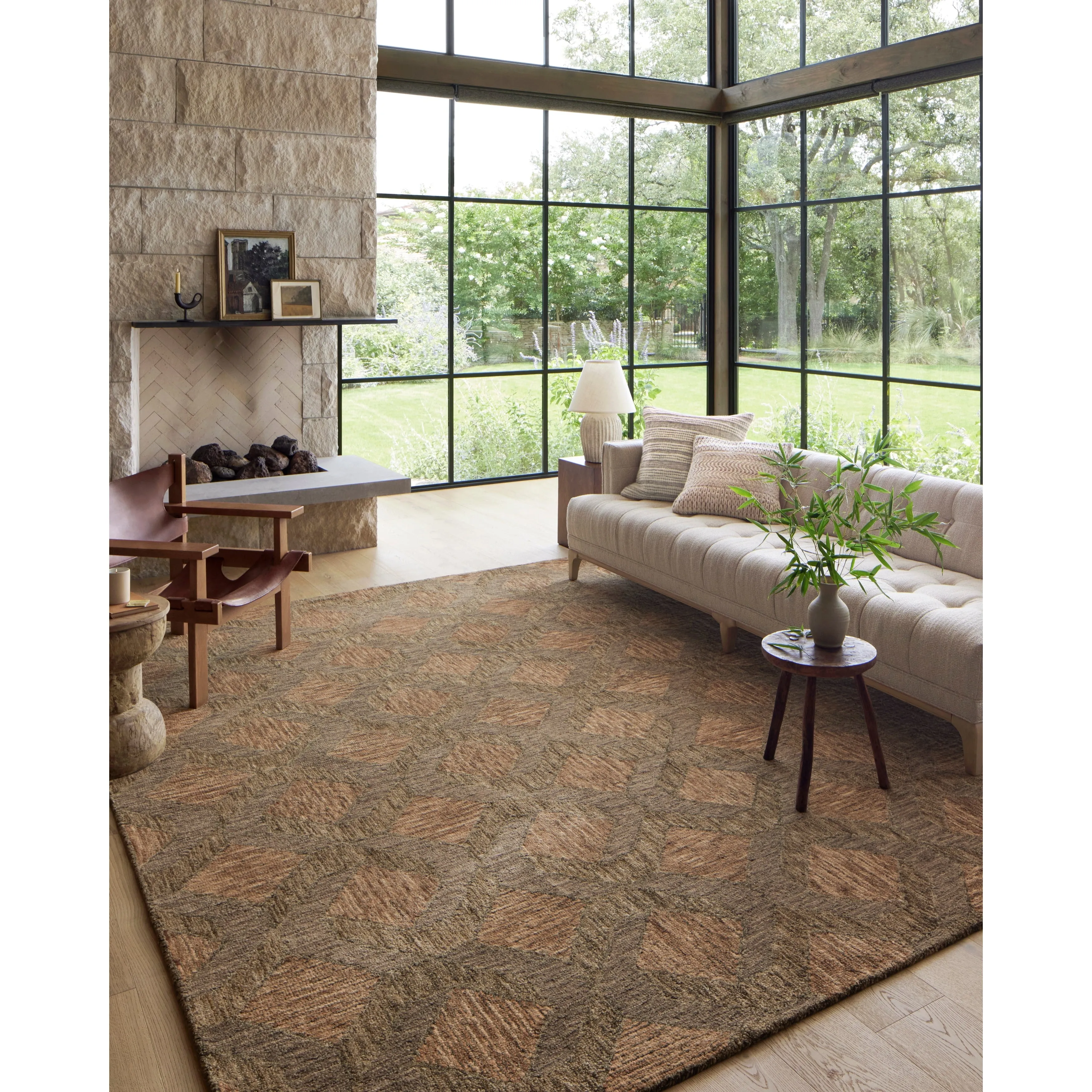 Alexander Home Palazzo Diamond 100% Wool Hand-Tufted Area Rug