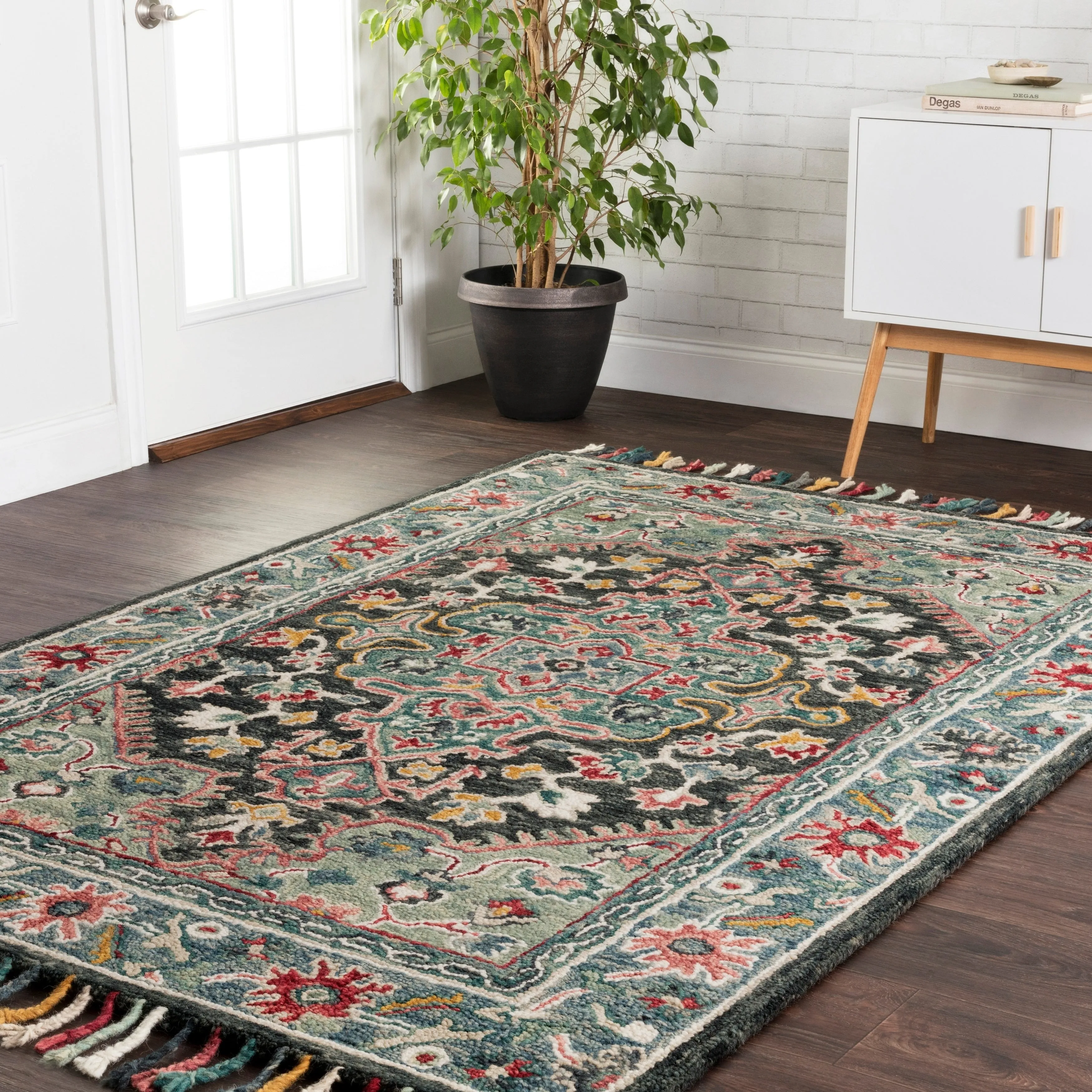 Alexander Home Sahara Boho Medallion Hand-Hooked Wool Area Rug