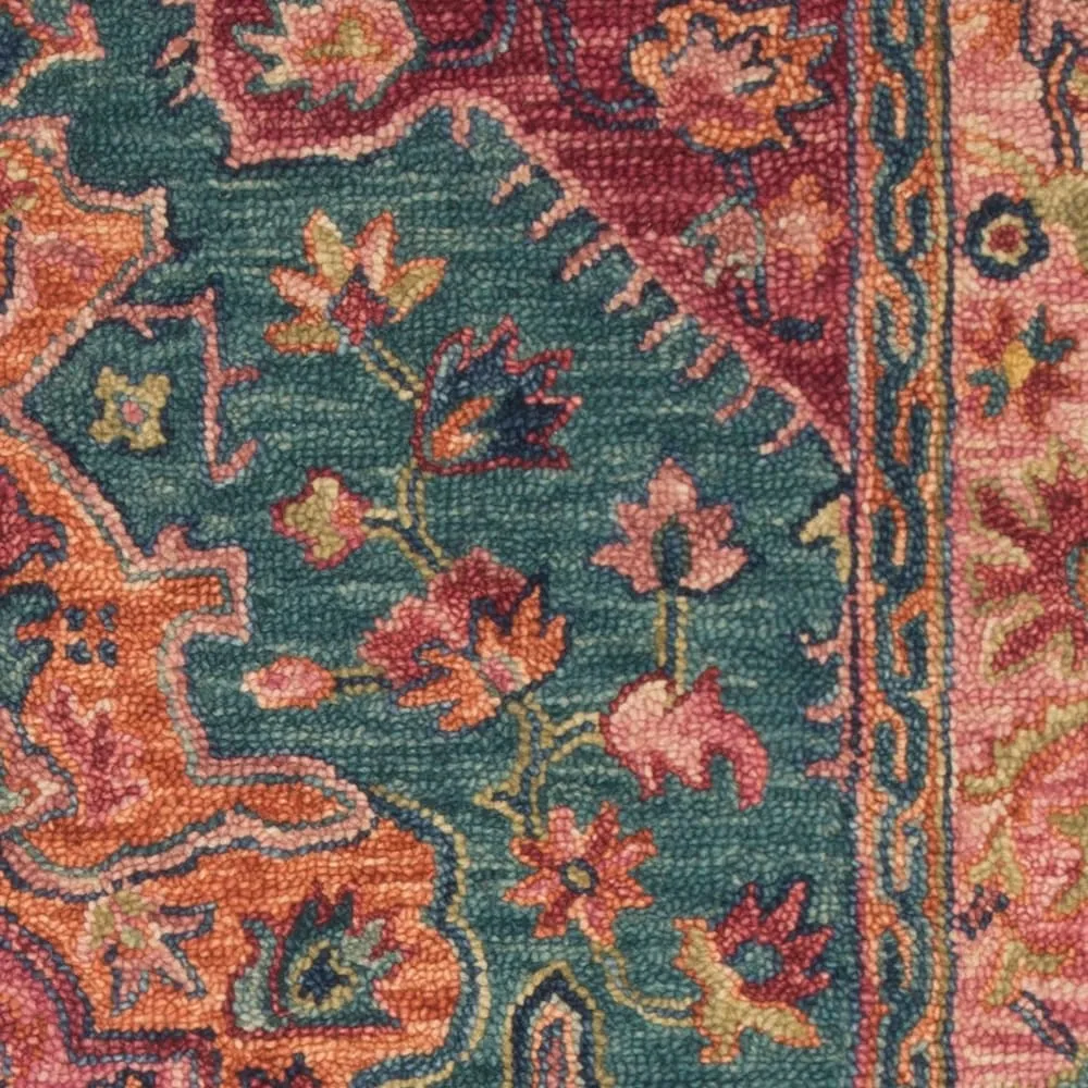 Alexander Home Sahara Boho Medallion Hand-Hooked Wool Area Rug
