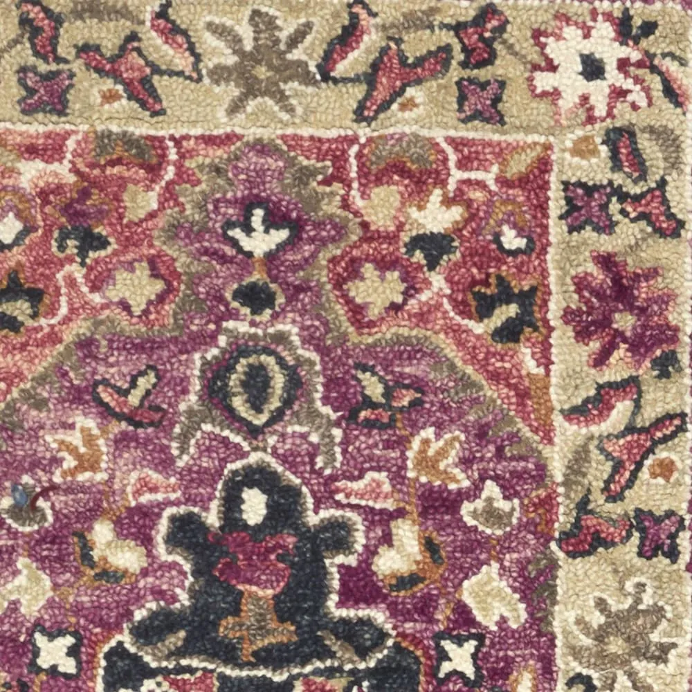 Alexander Home Sahara Boho Medallion Hand-Hooked Wool Area Rug