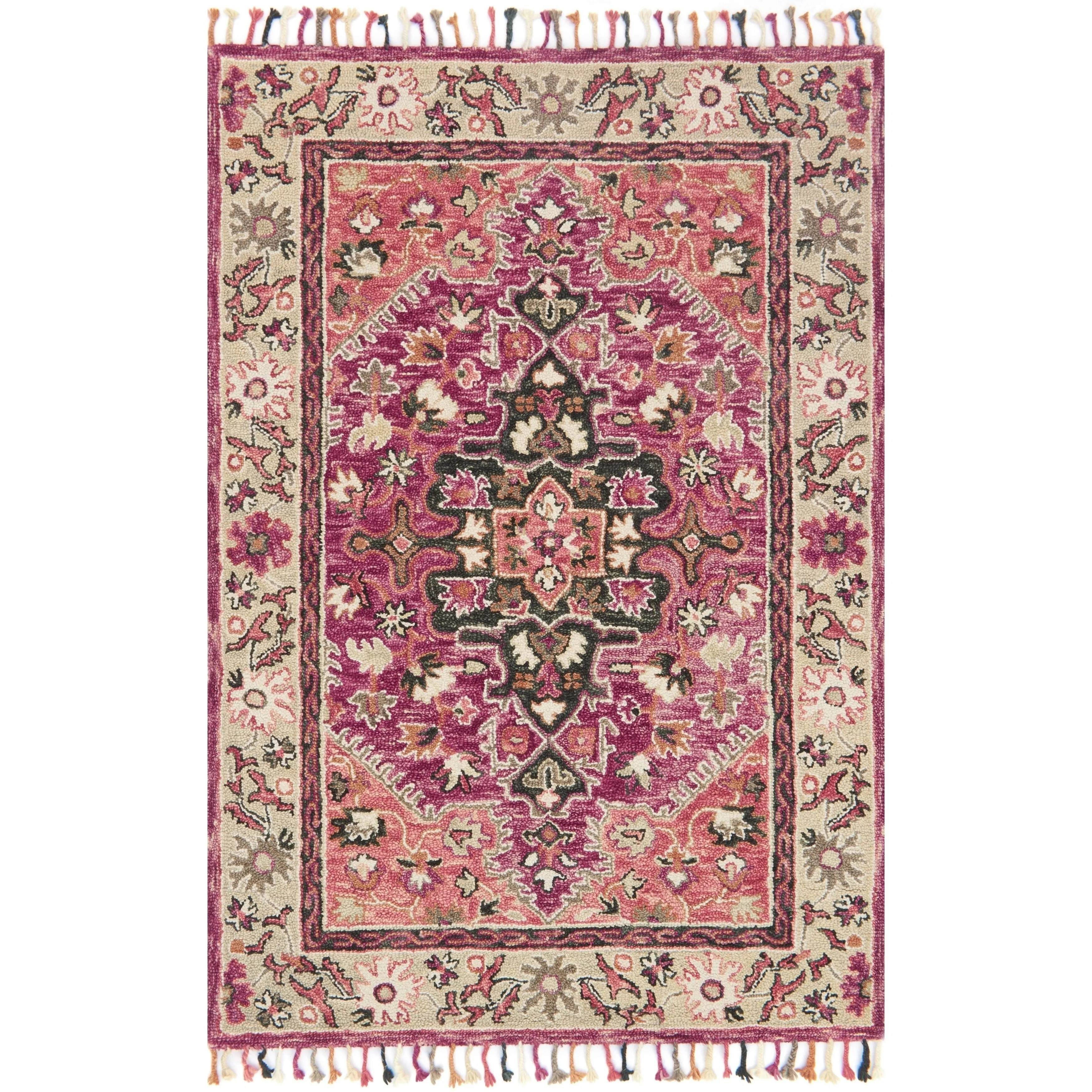 Alexander Home Sahara Boho Medallion Hand-Hooked Wool Area Rug