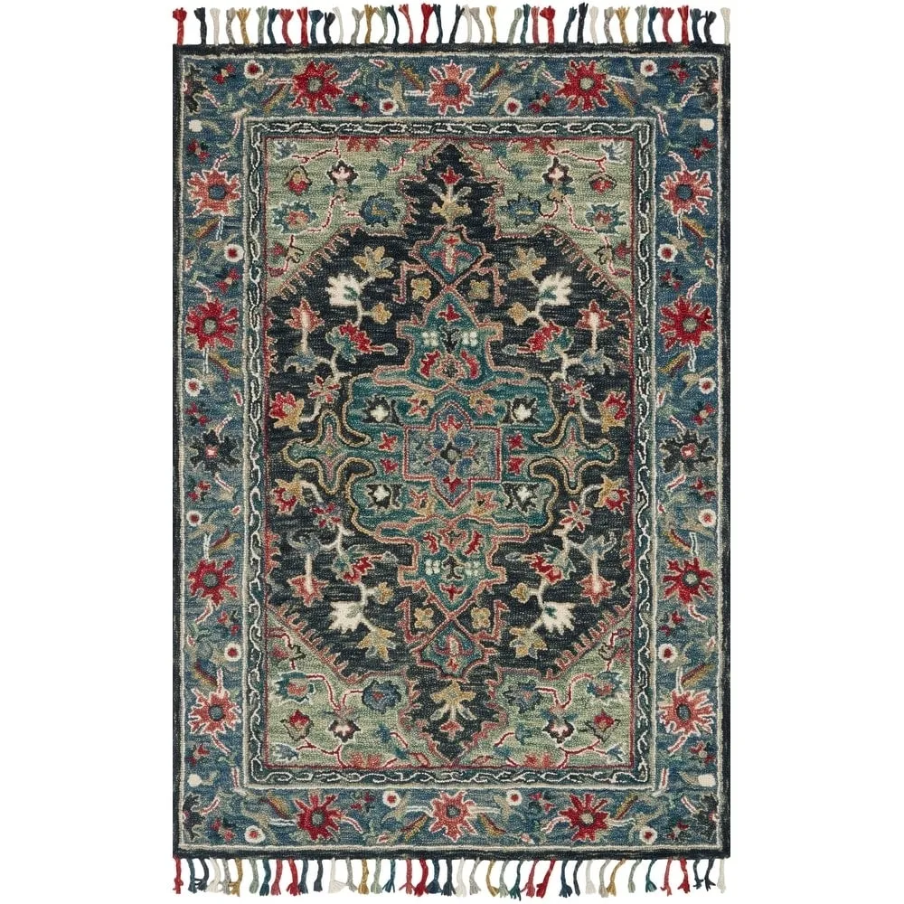 Alexander Home Sahara Boho Medallion Hand-Hooked Wool Area Rug