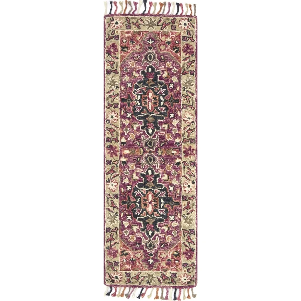 Alexander Home Sahara Boho Medallion Hand-Hooked Wool Area Rug