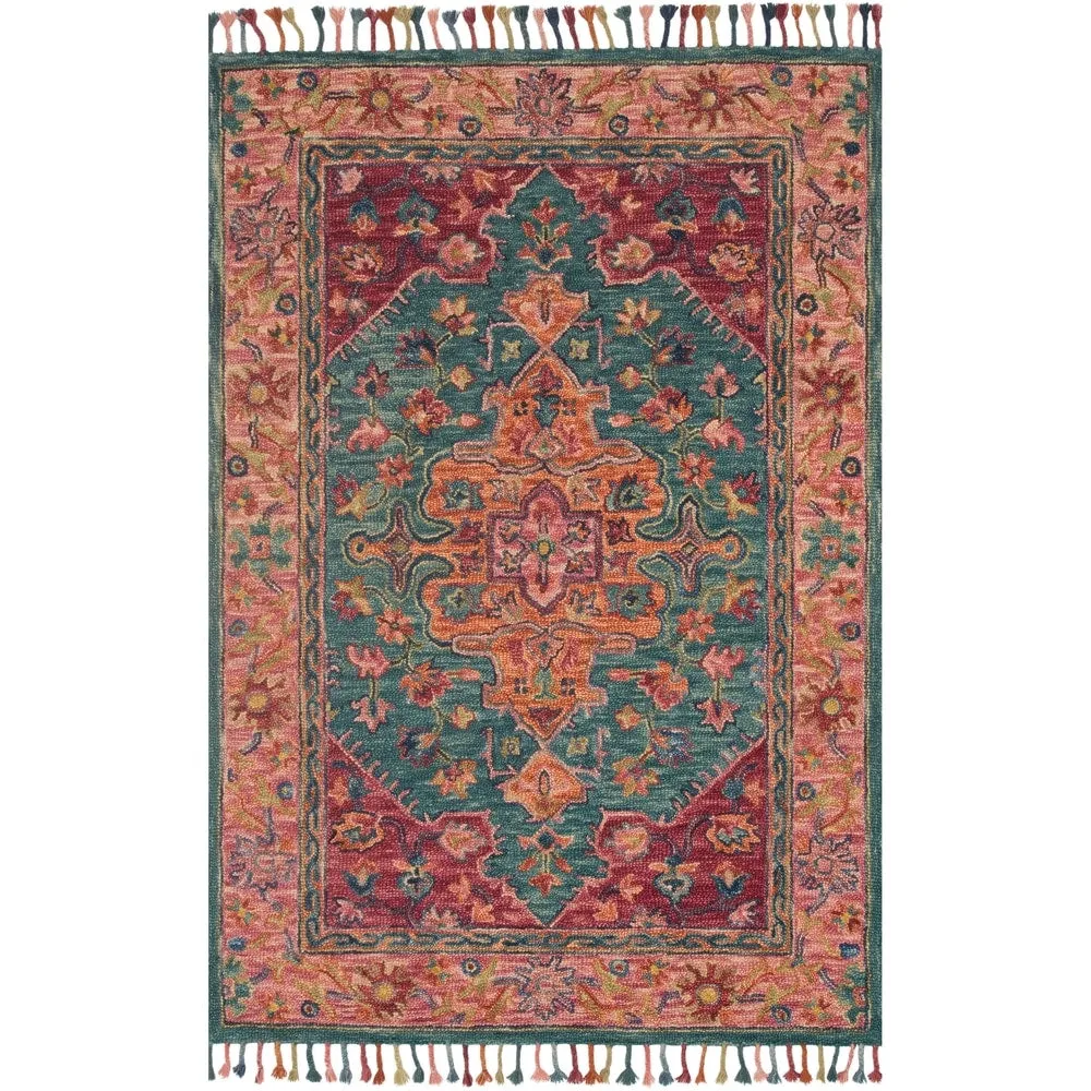 Alexander Home Sahara Boho Medallion Hand-Hooked Wool Area Rug