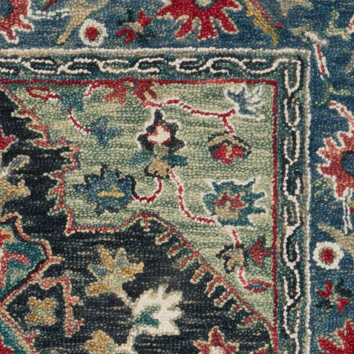 Alexander Home Sahara Boho Medallion Hand-Hooked Wool Area Rug