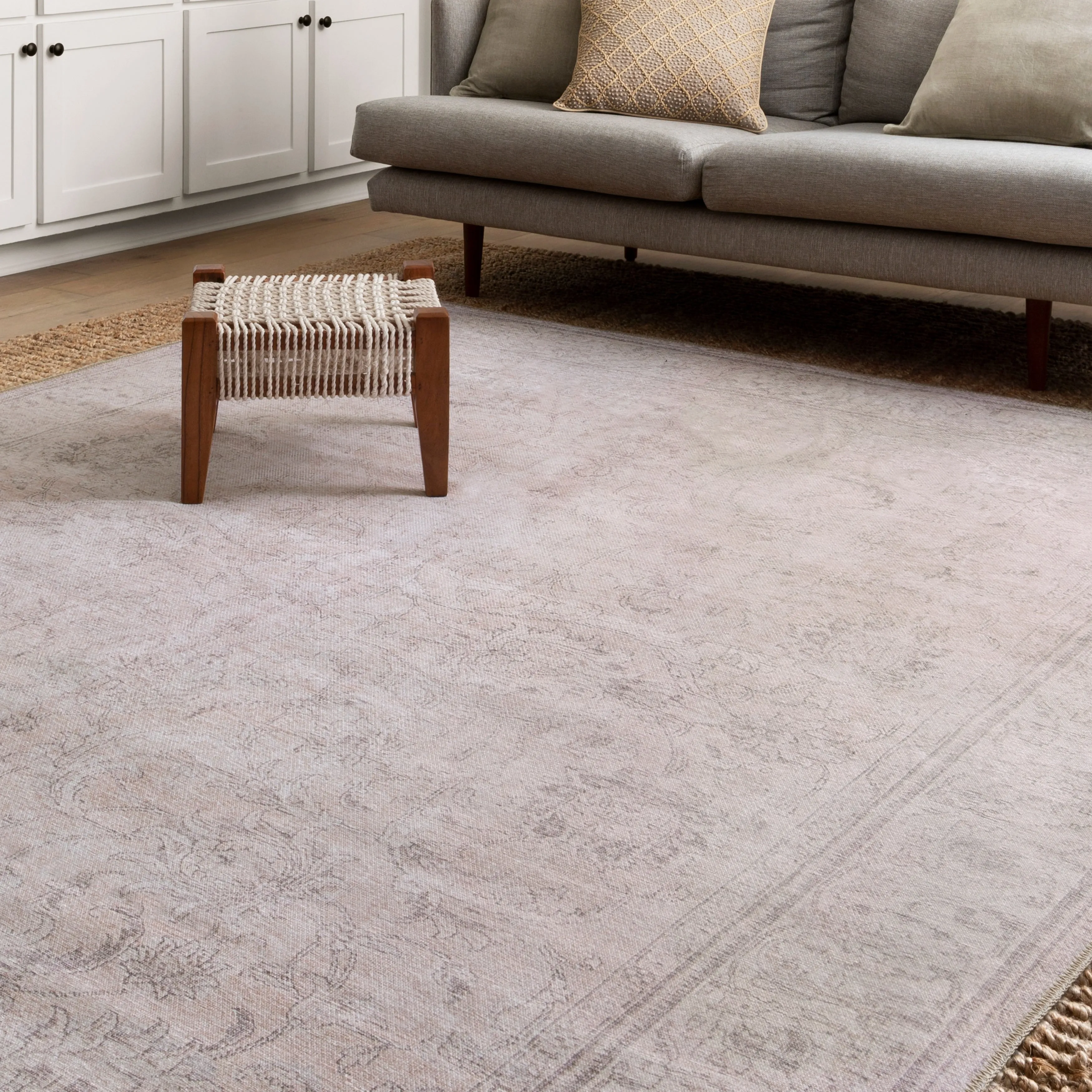 Alexander Home Tremezzina Printed Floral Distressed Shabby-Chic Rug
