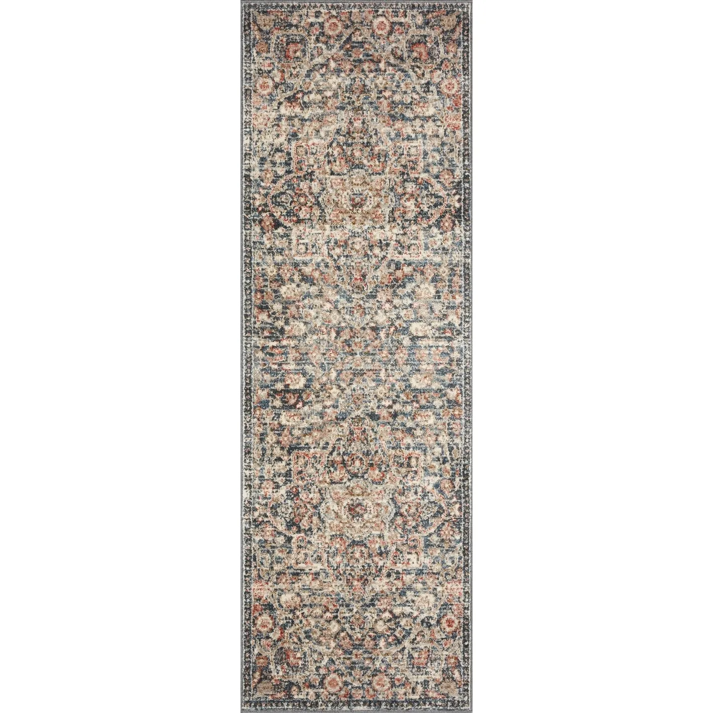 Alexander Home Valeria Distressed Botanical Area Rug