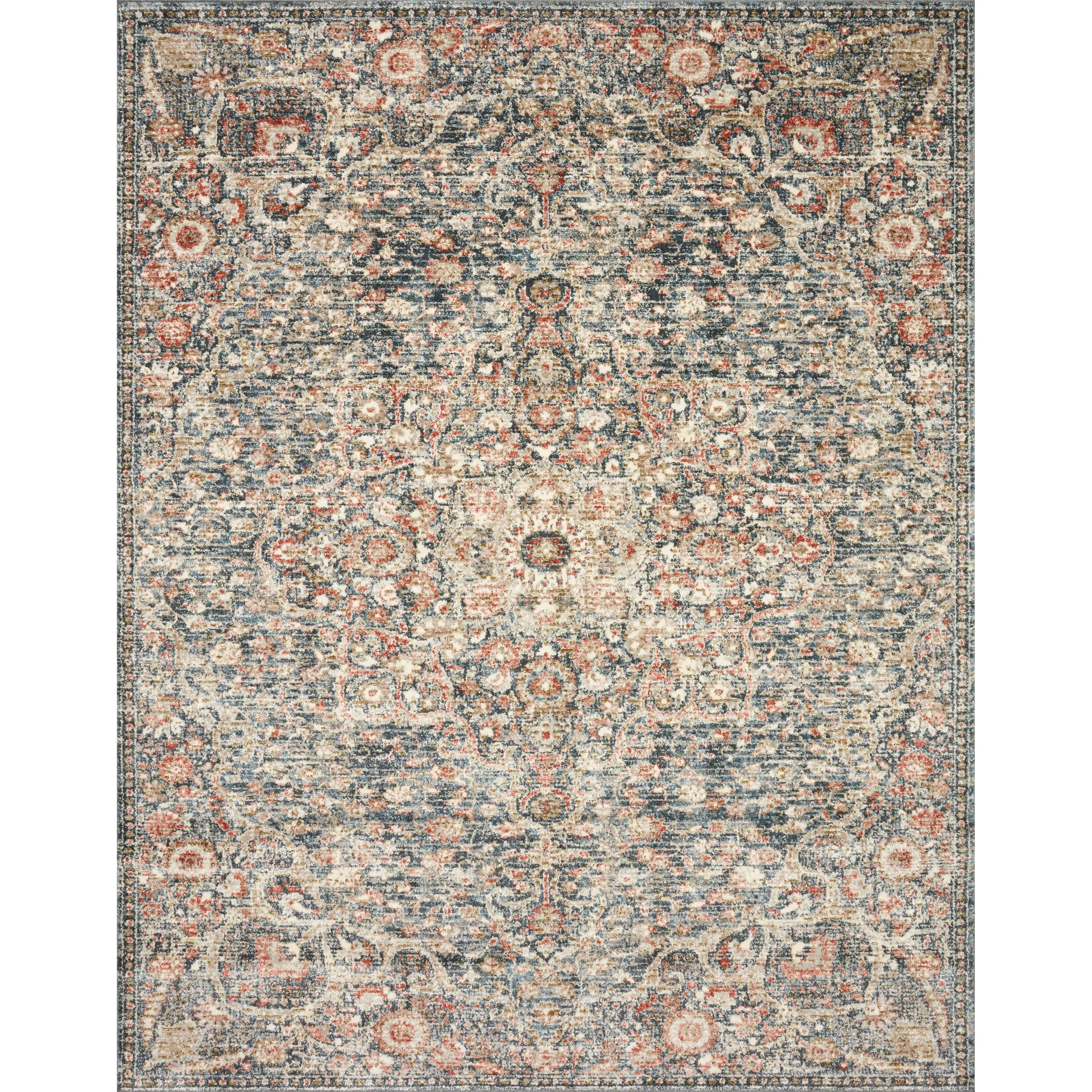 Alexander Home Valeria Distressed Botanical Area Rug