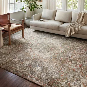 Alexander Home Valeria Distressed Medallion Area Rug