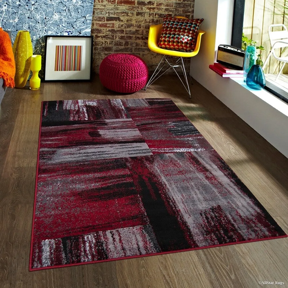 Allstar Exclusive Modern Abstract Brush Streak Area Rug