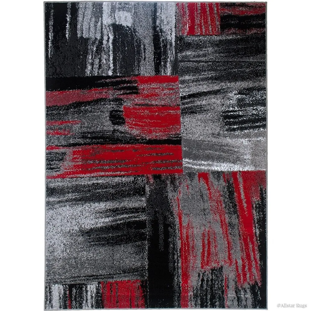 Allstar Exclusive Modern Abstract Brush Streak Area Rug