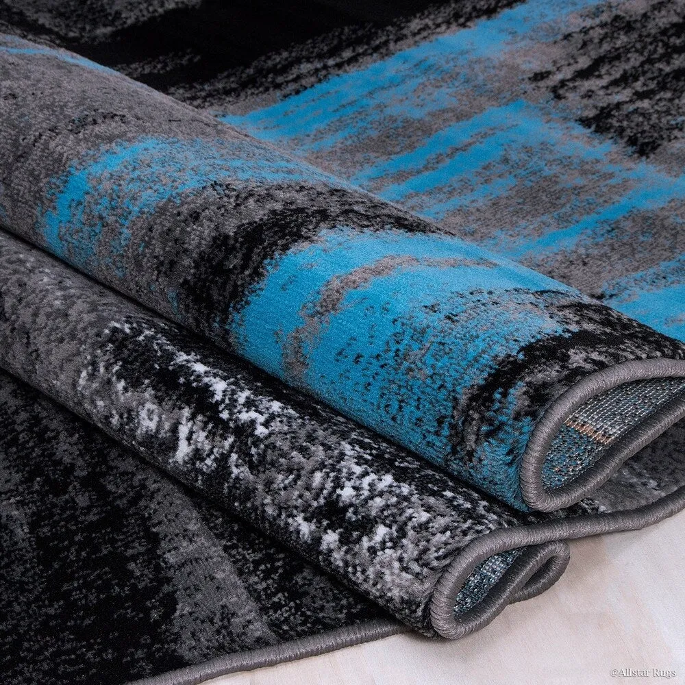 Allstar Exclusive Modern Abstract Brush Streak Area Rug